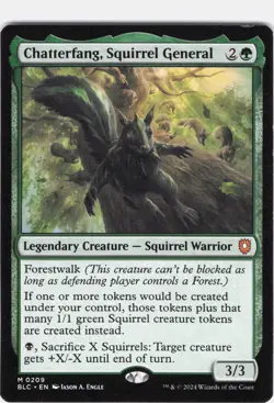 Chatterfang, Squirrel General #209 Commander: Bloomburrow Regular Mythic - Image 1