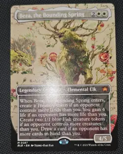 MTG BORDERLESS Beza, The Bounding Spring 0287 Mythic Rare NM - Image 1