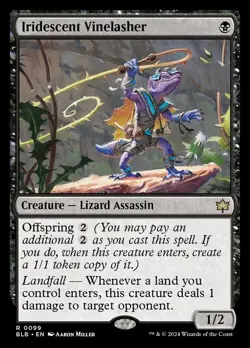 Iridiscent Vinelasher: MtG Magic the Gathering Bloomburrow Rare FOIL - Image 1