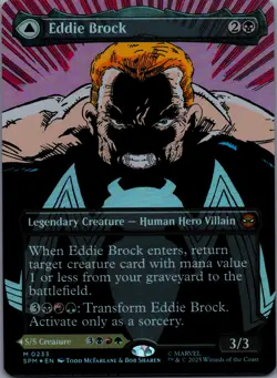 Eddie Brock 233 MTG Marvel's Spider-Man Mythic Borderless NM - Image 1