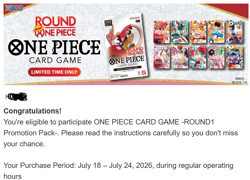 One Piece Round 1 Promo Pack Pre Sale OP TCG - CONFIRMED PREORDER - Ships 7/23 - Image 3