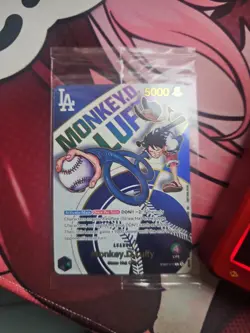 [SEALED] Monkey.D.Luffy (010) (Dodgers x ONE PIECE) EB02-010 One Piece PromoCard - Image 1