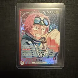 🔥 2025 ONE PIECE TCG A FIST OF DIVINE SPEED OP11-001 KOBY ALT ART LEADER NM - Image 1