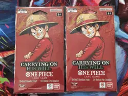 One Piece TCG OP-13 Carrying On His Will Sleeved Booster Pack English Lot of 2 - Image 1