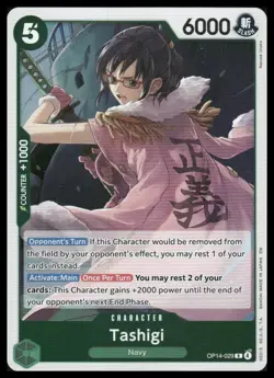 One Piece The Azure Sea's Seven #OP14-029 Tashigi Rare - Image 1