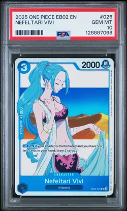 PSA 10 ONE PIECE EXTRA BOOSTER #026 NEFELTARI VIVI EB02 026 POP 16 - Image 1
