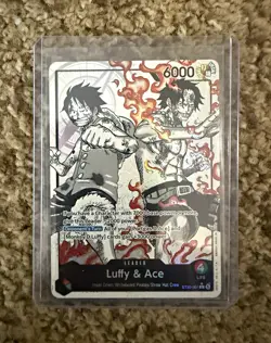 Bandai One Piece Luffy & Ace Leader ST30-001 ST-30 Alt Art Special Foil 6000 - Image 1