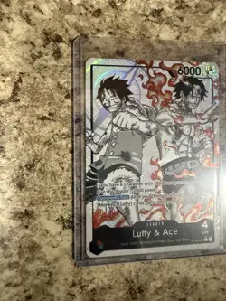 Bandai One Piece Luffy & Ace Leader ST30-001 ST-30 Alt Art Special Foil 6000 - Image 3