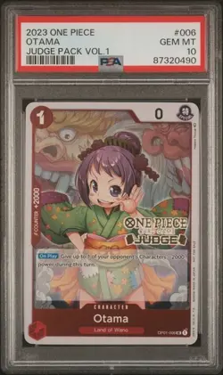 2023 ONE PIECE JUDGE PACK VOLUME 1 #006 OTAMA JUDGE PACK VOL.1 PSA 10 GEM MINT - Image 1