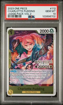 2023 ONE PIECE JUDGE PACK VOLUME 2 #112 CHARLOTTE PUDDING PSA 10 - Image 1