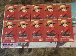 One Piece TCG OP-13 Carrying On His Will Sleeved Booster Pack Lot of 10 English - Image 1