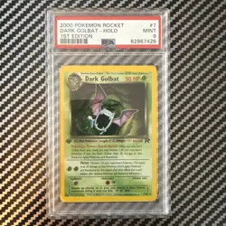 Pokemon Dark Golbat Rocket 7/82 Holo PSA 9 1st Edition - Image 1