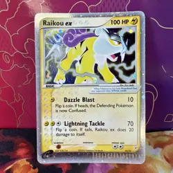 Pokemon TCG Raikou EX Team Magma vs Team Aqua Holo Card 92/95 EX Rare NM - Image 1