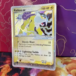 Pokemon TCG Raikou EX Team Magma vs Team Aqua Holo Card 92/95 EX Rare NM - Image 2