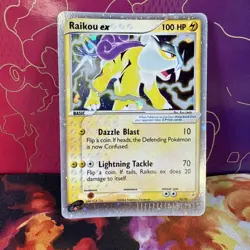 Pokemon TCG Raikou EX Team Magma vs Team Aqua Holo Card 92/95 EX Rare NM - Image 5