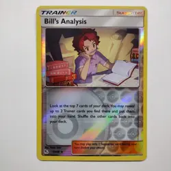 Bill's Analysis 51/68 Reverse Holo Rare Hidden Fates Pokemon Card NM - Image 1