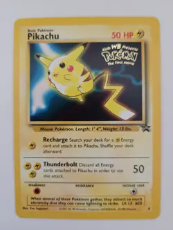 Pokemon TCG Pikachu First Movie Promo 1999 Card Black Star Promo - Image 1