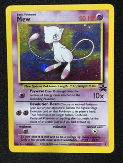 Mew 9 Holo Promo NM/LP -Vintage Holo Rare Pokemon Card- Black Star Promo (6s) - Image 1