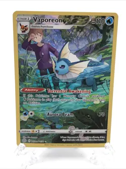 Pokemon Vaporeon Brilliant Stars TG02/TG30 Trainer Gallery Holo Trading Card NM - Image 1
