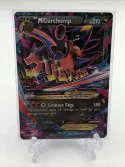Pokemon M Garchomp EX Black Star Promo XY168 Holo Trading Card LP - Image 1