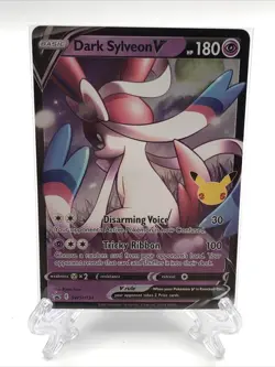 Pokemon Dark Sylveon V Celebrations 25th Anniversary Promo Holo Trading Card NM - Image 1