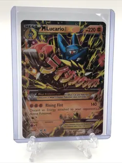 Pokemon M Lucario Furious Fists 55/111 Holo Trading Card LP - Image 1