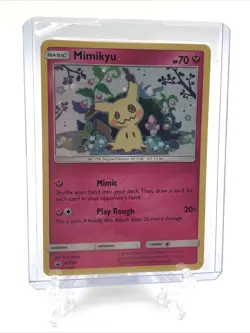 Pokemon Mimikyu Black Star Promo SM163 Sun & Moon Holo Trading Card LP - Image 1