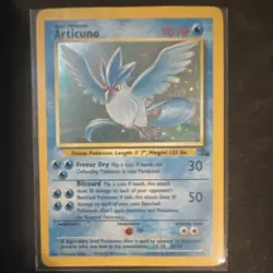 Pokemon TCG Articuno 2/62 Fossil Unlimited Holo Rare 70 HP English WOTC - Image 1