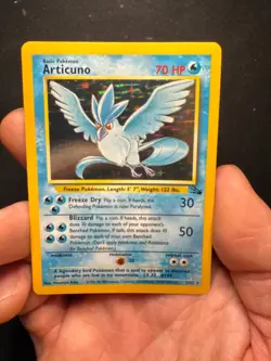 Pokemon TCG Articuno 2/62 Holo Rare – Fossil WOTC Unlimited – MP - Image 3