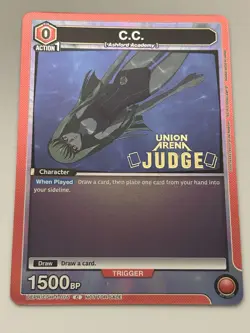 C.C. C2 Judge Pack Promo UEPR/CGH-1-075 Union Arena Card Code Geass - Image 2