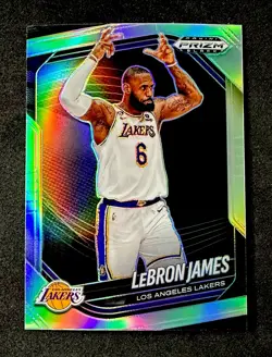 LEBRON JAMES 2024-25 Panini Prizm Black Silver Prizm #52 LA Lakers Silver Prizm - Image 1