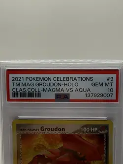Pokemon TCG 2021 Team Magma's Groudon 9/95 Celebrations Holo PSA 10 - Image 2