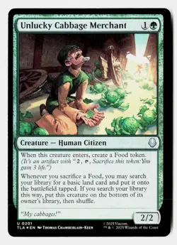 Unlucky Cabbage Merchant 201 Avatar Magic: The Gathering Foil - Image 1