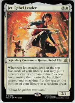 MTG Jet Rebel Leader Foil NM Avatar: The Last Airbender: Eternal Legal Magic 78 - Image 1