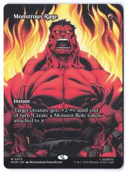Monstrous Rage (Borderless) MAR 72 Magic: The Gathering Mythic NM - Image 1