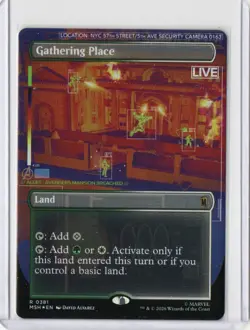MTG ***FOIL*** Gathering Place Borderless - Marvel Super Heroes 381 Rare Land - Image 1