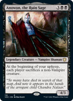 Mint/Near-Mint, English - 1 x MTG Anowon, the Ruin Sage Commander: Innistrad: Cr - Image 1