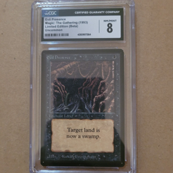 MTG Beta EVIL PRESENCE CGC 8 Graded Magic Limited Edition Mint NM Uncommon Black - Image 1