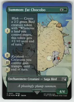 MTG Summon: Fat Chocobo (Borderless) Foil FINAL FANTASY # 371 NM - Image 1