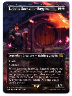 Lobelia Sackville-Baggins (Borderless) 399 UB The Lord of the Rings: MTG Foil NM - Image 1