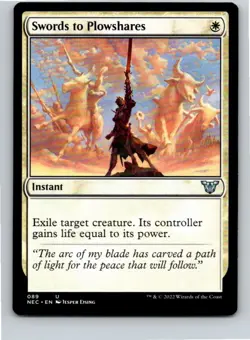 Magic the Gathering Swords to Plowshares Kamigawa: Neon Dynasty Commander MTG - Image 1