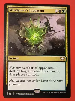 MTG, EDGE OF ETERNITIES * WINDGRACE'S JUDGEMENT* #0129, RARE, REGULAR, EOC - Image 1