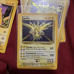 Pokemon TCG Zapdos 90 HP Base Set Holo Rare Card 16/102 Basic 1999 English - Image 2