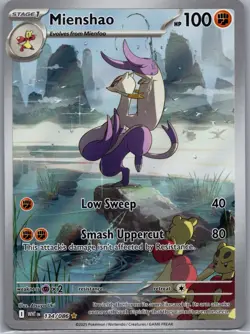 Mienshao 134/086 Illustration Rare White Flare Pokemon Near Mint - Image 1