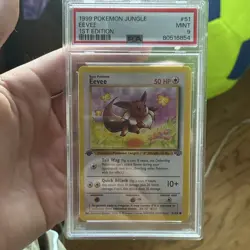 Pokemon TCG Eevee 51/64 Jungle 1st Edition PSA 9 Graded Regular 1999 - Image 1