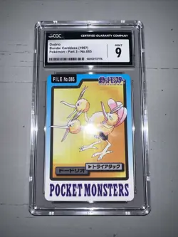 1997 BANDAI CARDDASS POKEMON DODRIO CGC 9 POCKET MONSTERS - Image 1