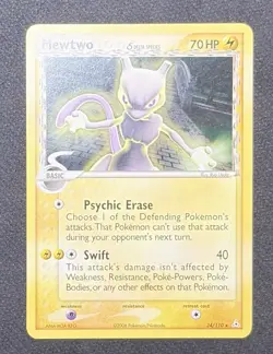 MEWTWO 2006 Pokemon EX Holon Phantoms Delta Species Non Holo # 24/110 PLAYED - Image 3