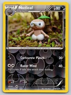 Nuzleaf 72/122 Reverse Holo Uncommon BREAKpoint Pokemon Lightly Played - Image 1