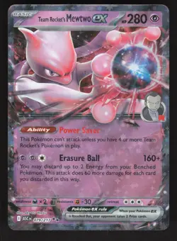 Team Rocket's Mewtwo ex 079/217 Pokemon TCG Ascended Heroes NM - Image 1