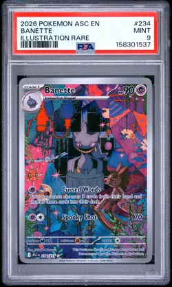 2026 Pokemon Asc En-Ascended Heroes #234 Banette Illustration Rare PSA 9 - Image 1
